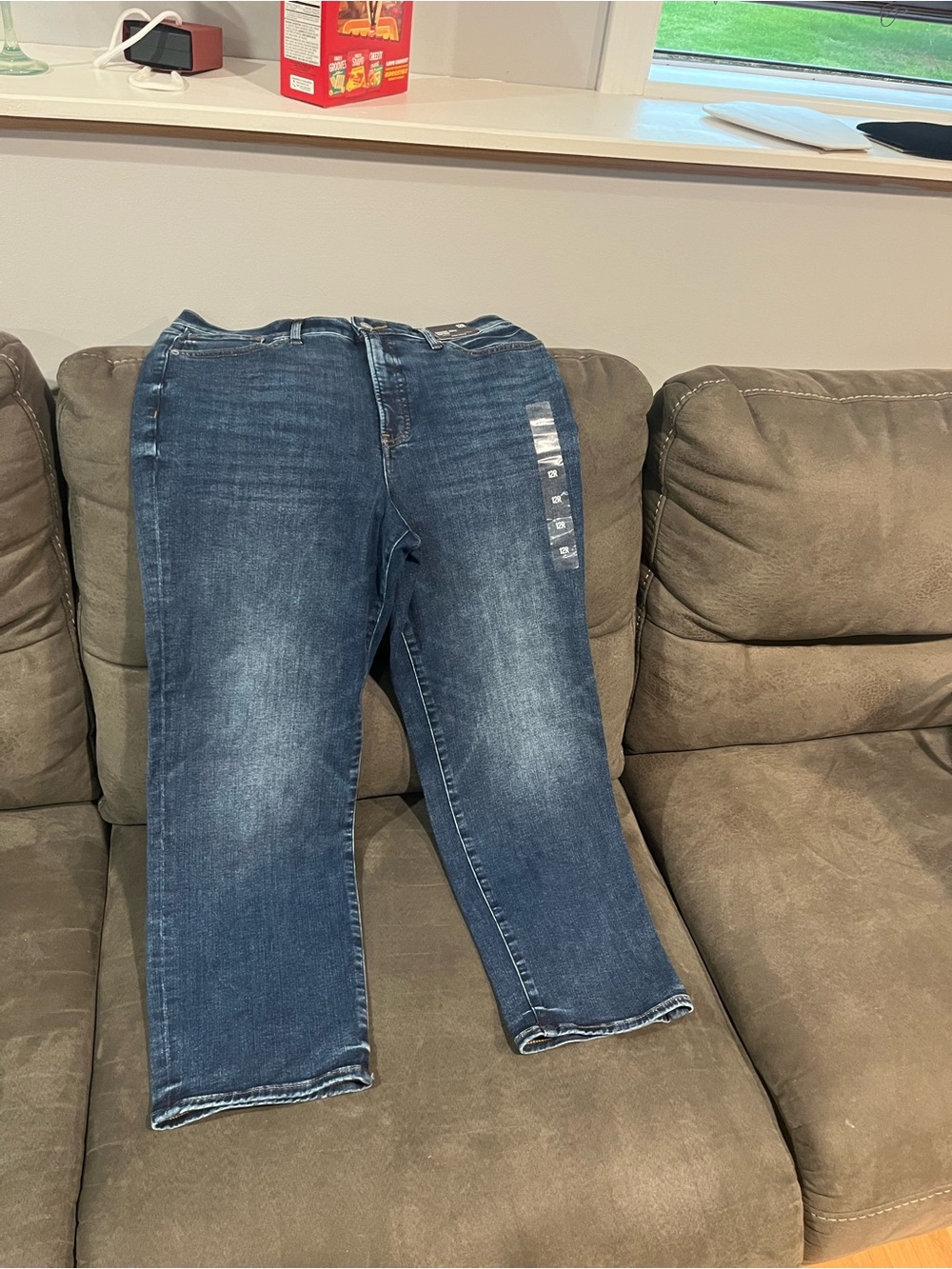 β¨ NWT EXPRESS High Rise Straight Ankle Jeans β¨ - Picture 10 of 10